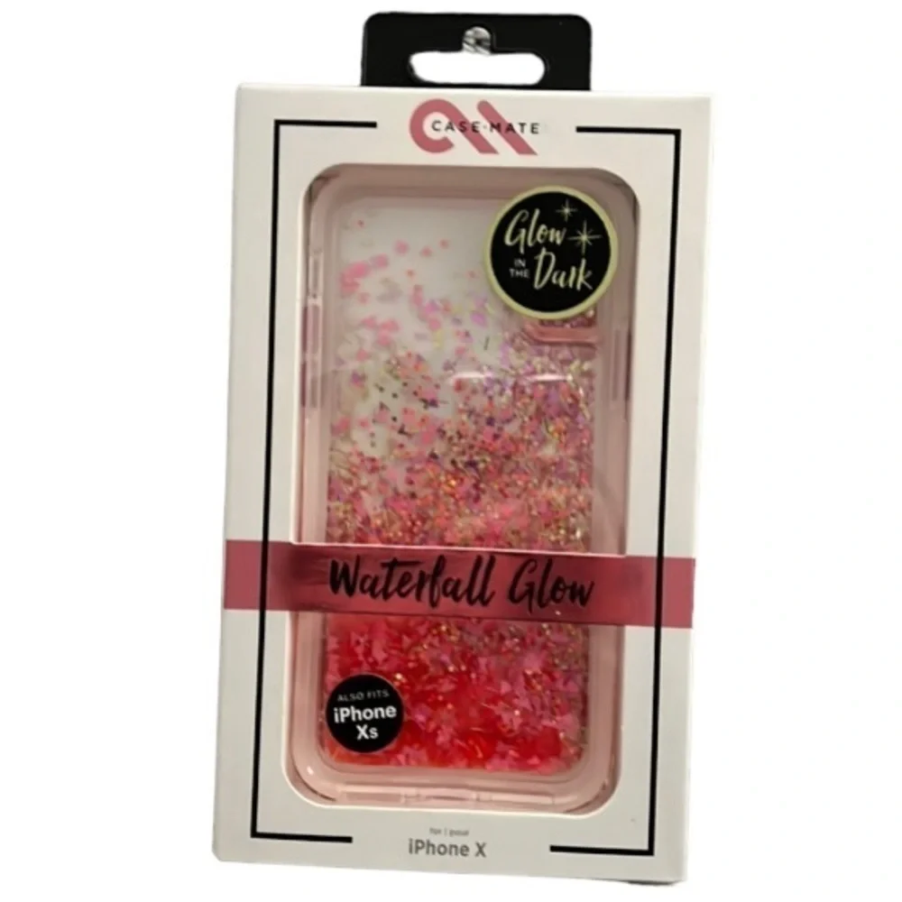 NEW!!! CASE-MATE Waterfall Glow Glow in the Dark iPhone X/XS phone case